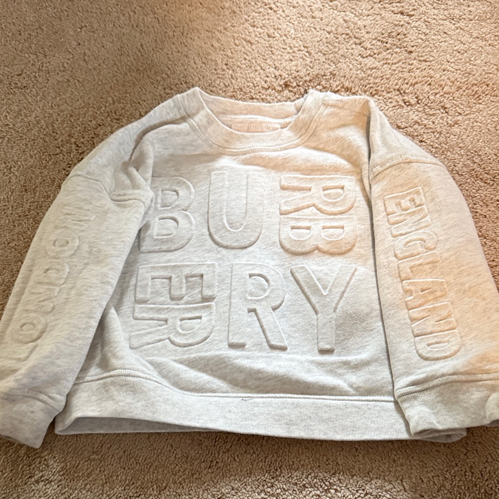 Burberry Light Gray Embossed Sweatshirt